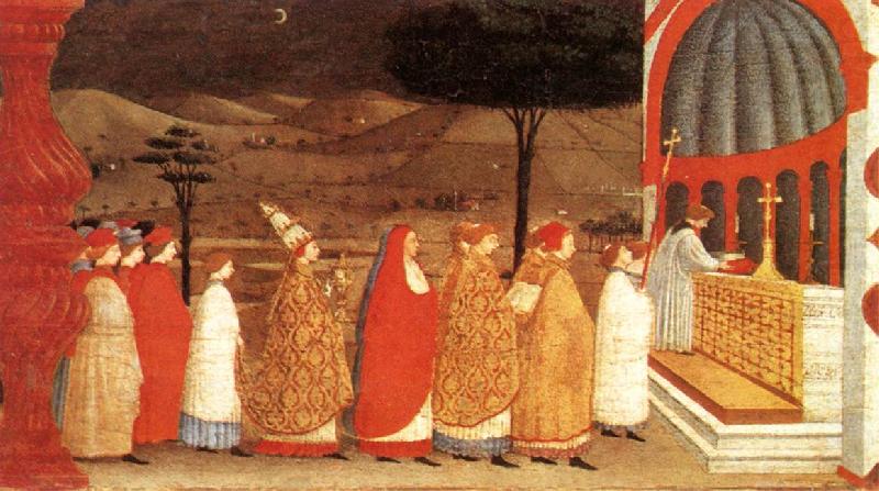 UCCELLO, Paolo Miracle of the Desecrated Host (Scene 3) wt oil painting picture